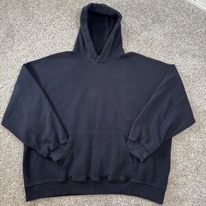 Abercrombie & Fitch Mens Size XXL Essentials Pullover Black Hooded Sweatshirt